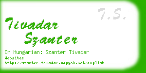 tivadar szanter business card